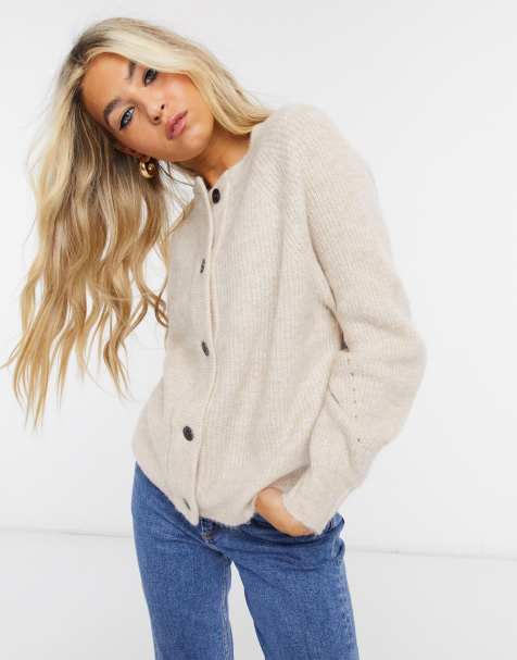 Selected Femme - Gilet en maille brosée - Crème - view 1