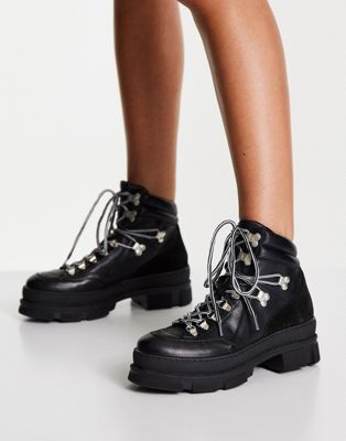 Selected Femme hiking boots in black