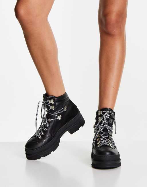 Selected Femme hiking boots in black