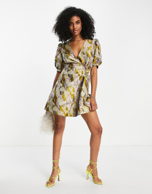 Selected femme wrap outlet dress