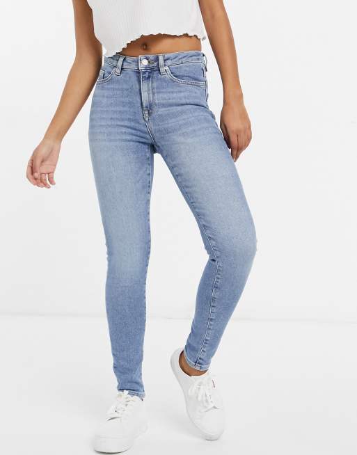 Jeans bleu 2025 clair délavé femme