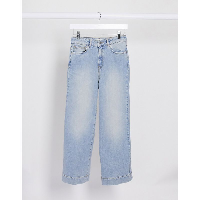 Designer Donna Selected Femme - Jeans corti blu con fondo ampio