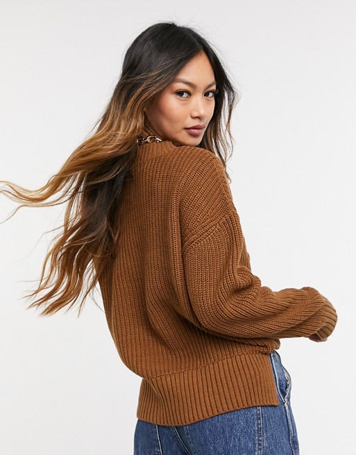 Selected Femme jumper in brown