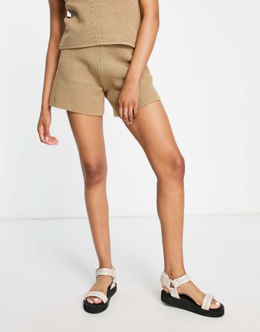 新品未使用　今季　Short knit Camel KNIT SHORTS - Ocher | ZARA United States
