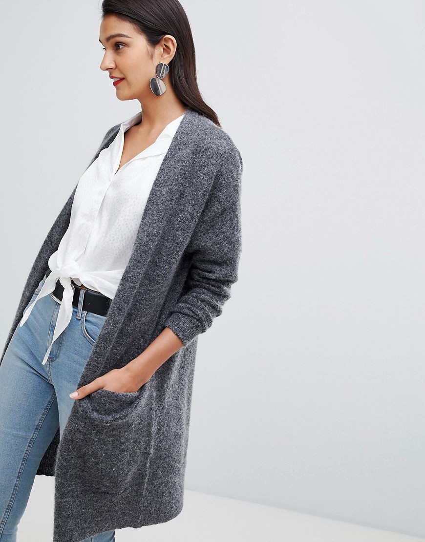 Selected Femme knitted cardigan-Grey