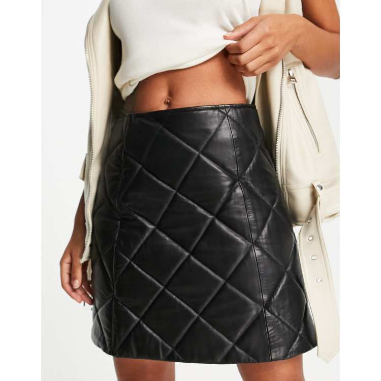 Long leather skirt quilt sale