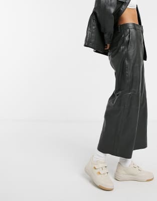 green leather trousers