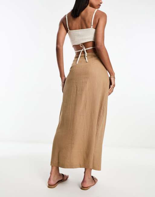 Camel best sale maxi skirt