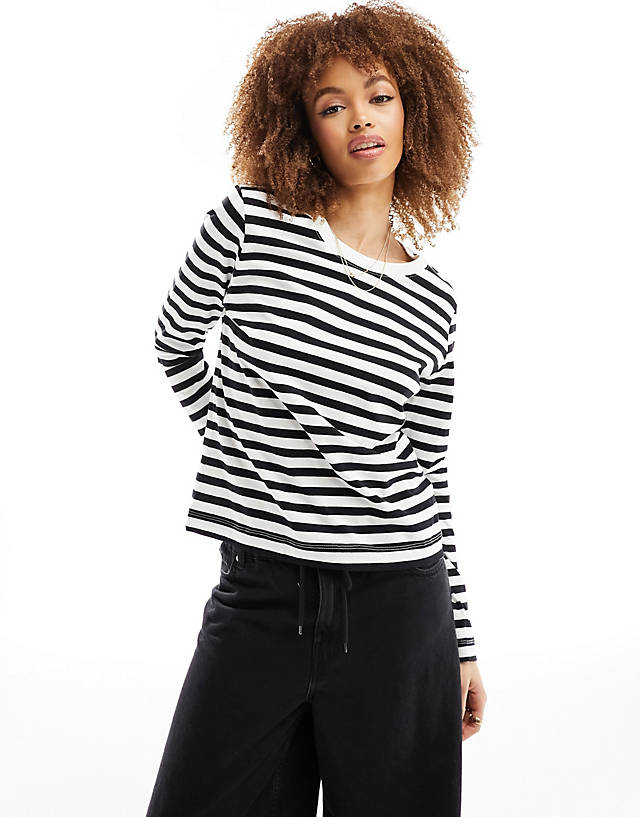 Selected - femme long sleeve t-shirt in stripe