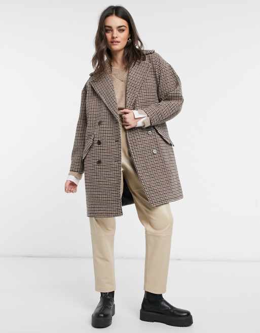 manteau femme oversize carreaux