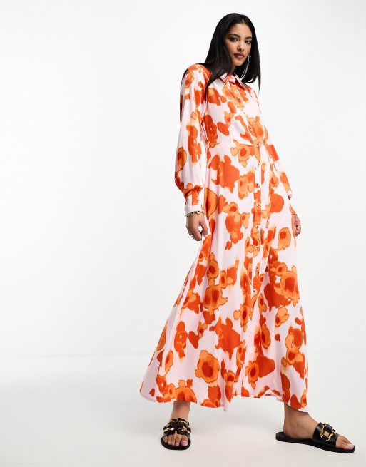 Selected femme sale orange dress