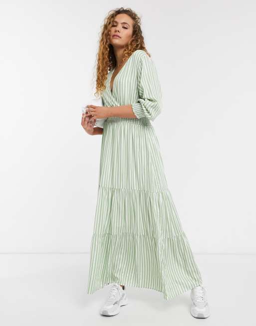 Marks and spencer on sale green striped dress