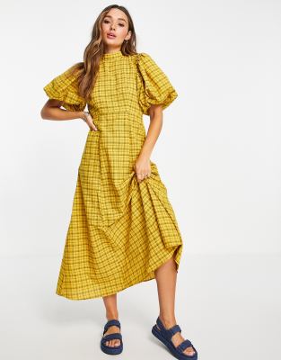 selected femme yellow dress