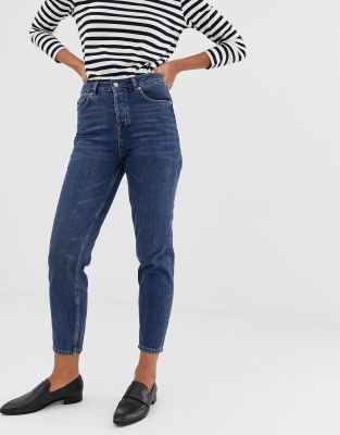 Selected Femme - Mom-Jeans-Marineblau