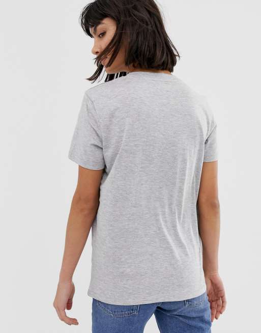 Selected Femme My Perfect T shirt in gray ASOS