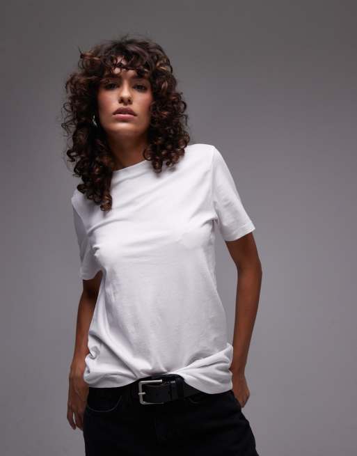 Selected Femme My Perfect Tee in white, 3 of 4