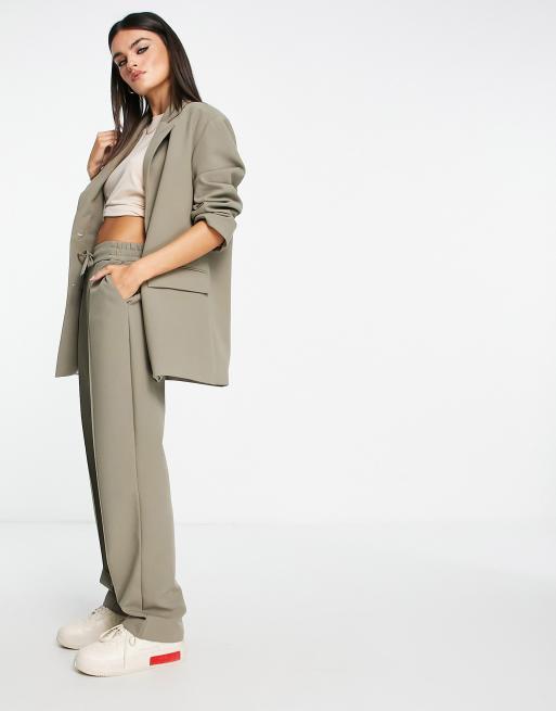 Selected Femme oversized blazer co ord in stone