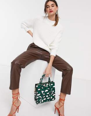 Selected Femme Oversized Jumper With Side Splits In White