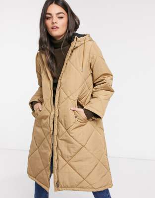 tommy jeans oversized tube quilted coat