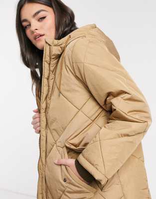 tan quilted jacket