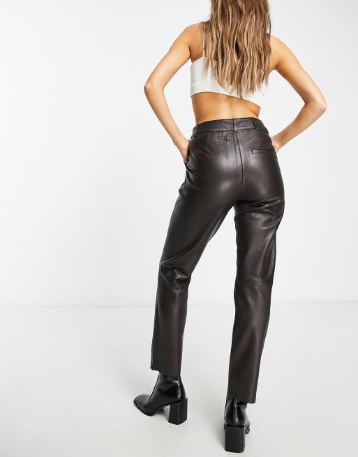 Pantalon cuir femme discount haut de gamme