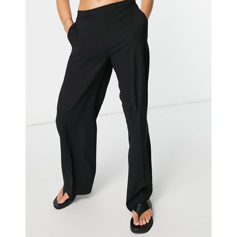 Donna Designer Selected Femme - Pantaloni a fondo ampio neri