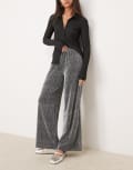 [Selected] Selected Femme pants in silver-Black XS Black