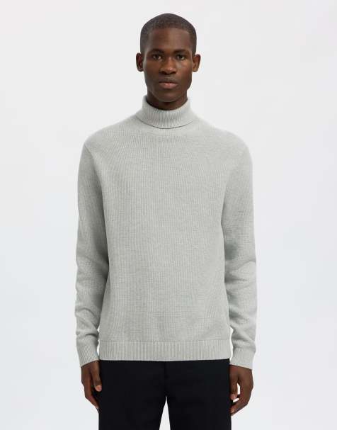 Selected Femme - Pull à col roulé - Gris clair chiné - view 1