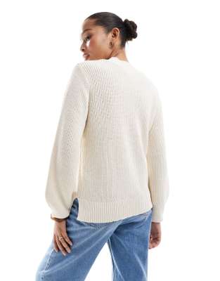 SELECTED FEMME Damen Pullover Aus Wollgemisch – Mit Rüschenärmeln, Rundhals, Weich & Warm