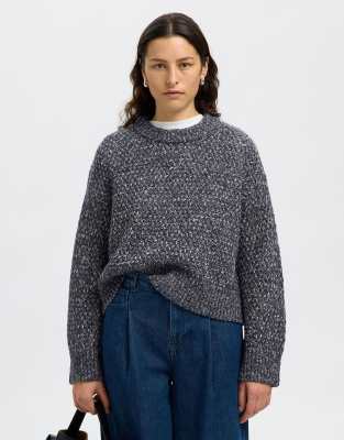 Selected Femme - Pullover in dunklem Saphirblau