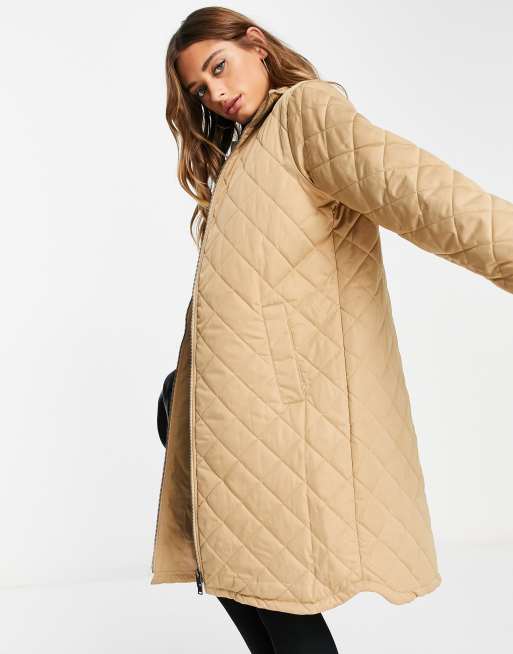 Beige store quilted coat