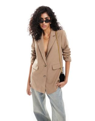 Selected Femme relaxed fit blazer in beige