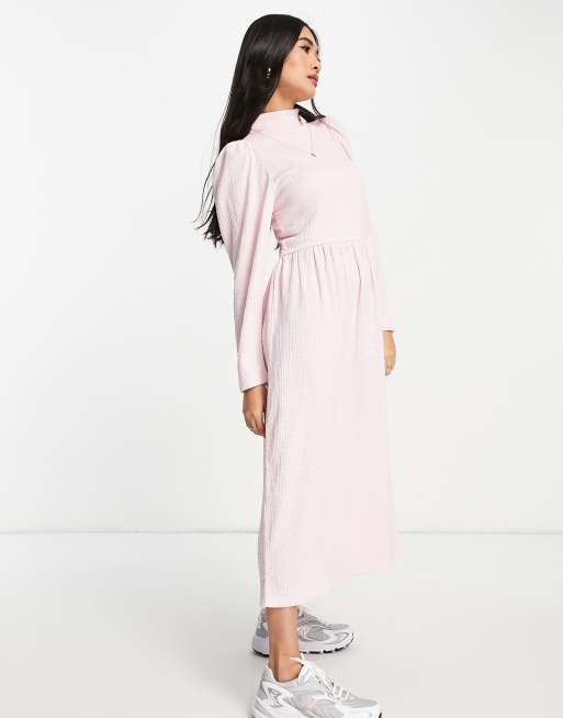 Selected Femme Robe longue oversize a manches longues Rose ASOS