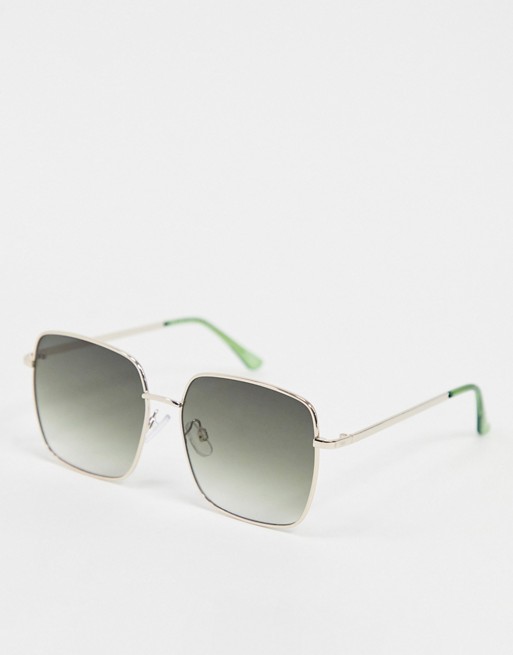 Selected Femme square sunglasses in gold