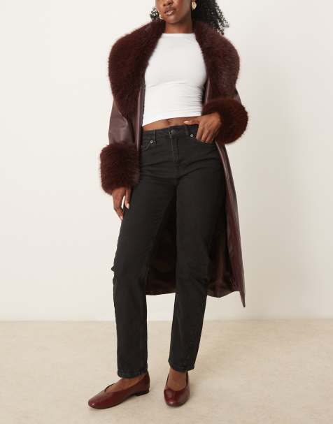 Selected Femme slim jeans with asymmetric detail in black - view 1