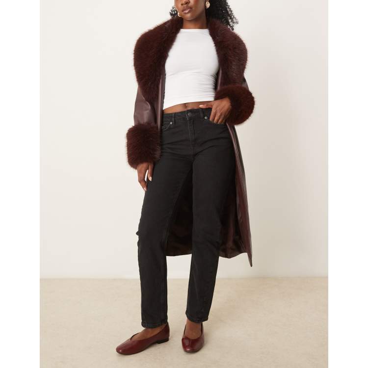 Selected Femme slim jeans with asymmetric detail in black ASOS