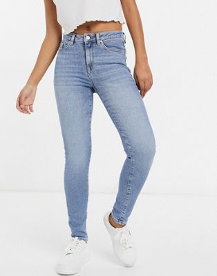 Jeans skinny Selected Femme - Sophia - Jean skinny en coton biologique mélangé - Délavé bleu moyen