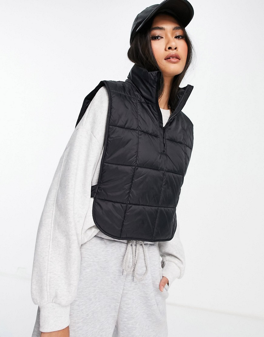 Selected Femme - Sort quiltet vest