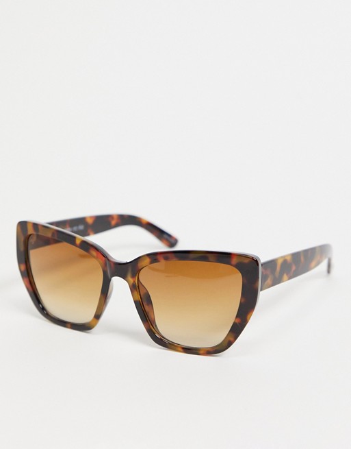 Selected Femme square sunglasses in tort