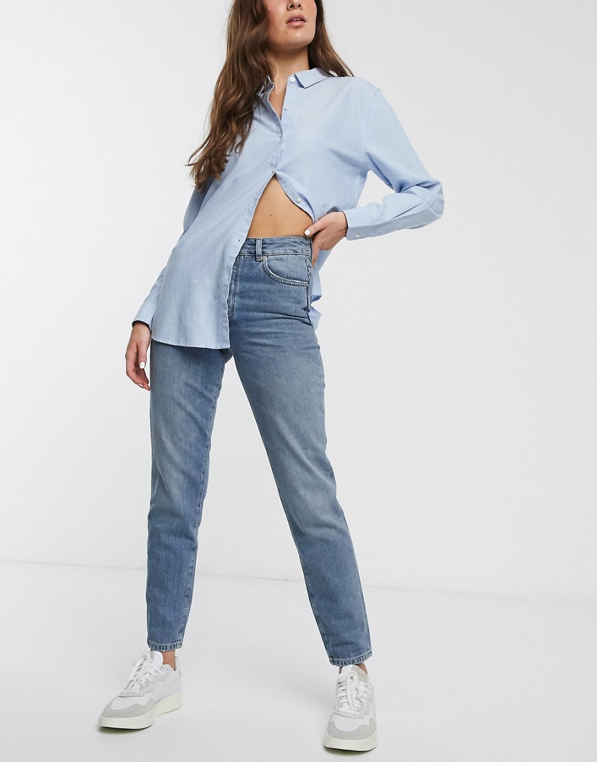 Selected Femme straight leg authentic denim jeans-Blue