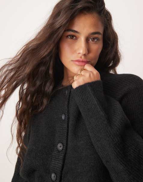 Selected Femme – Strickjacke in Schwarz - view 1