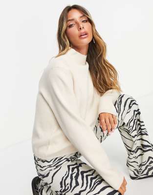 Selected Femme - Strickpullover in Creme-Weiß