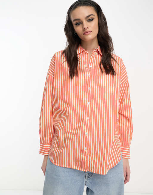 Chemise femme orange new arrivals