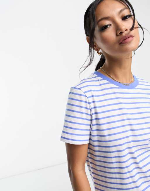 Selected Femme stripe t shirt in blue