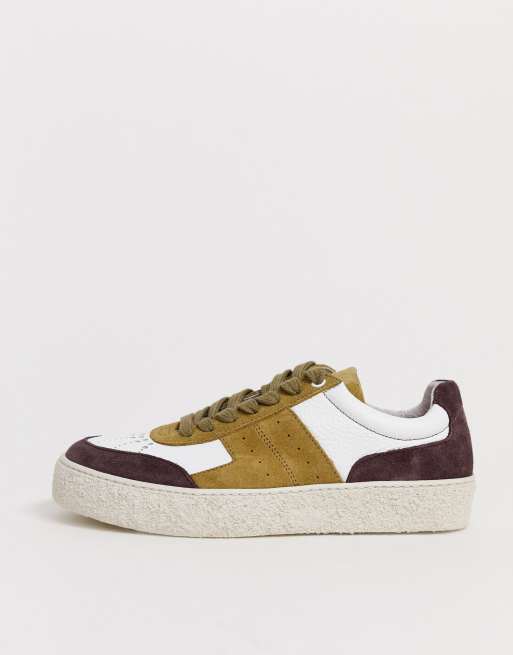 Selected Femme suede colourblock trainers ASOS