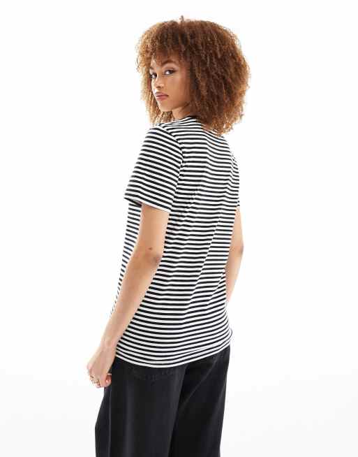 Selected Femme – Svartrandig t-shirt av bomull, 2 av 4