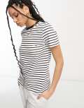 [Selected] Selected Femme t-shirt in black and white stripe XS Black stripe