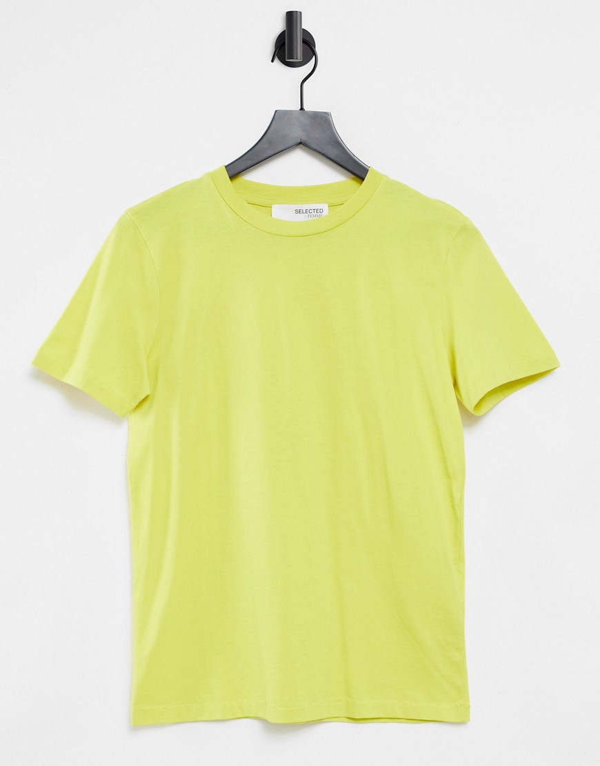 Selected Femme t-shirt in green