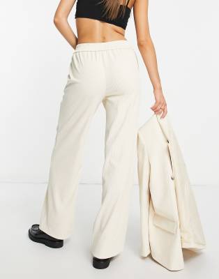 Selected Femme Tailored Corduroy Suit Pants In Neutral