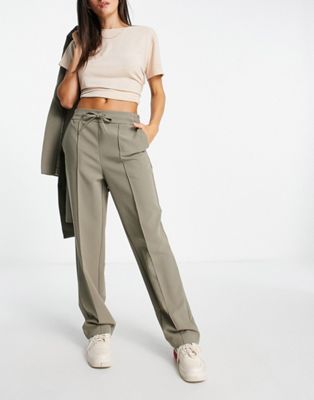 Selected Femme tailored trouser co-ord in stone